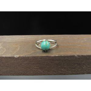 Size 5 Sterling Silver Bell Trading Company Turquoise Stone Band Ring Vintage